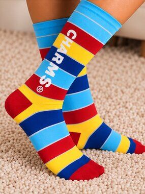 Charms Unisex Multicolor Striped Novelty Crew Socks